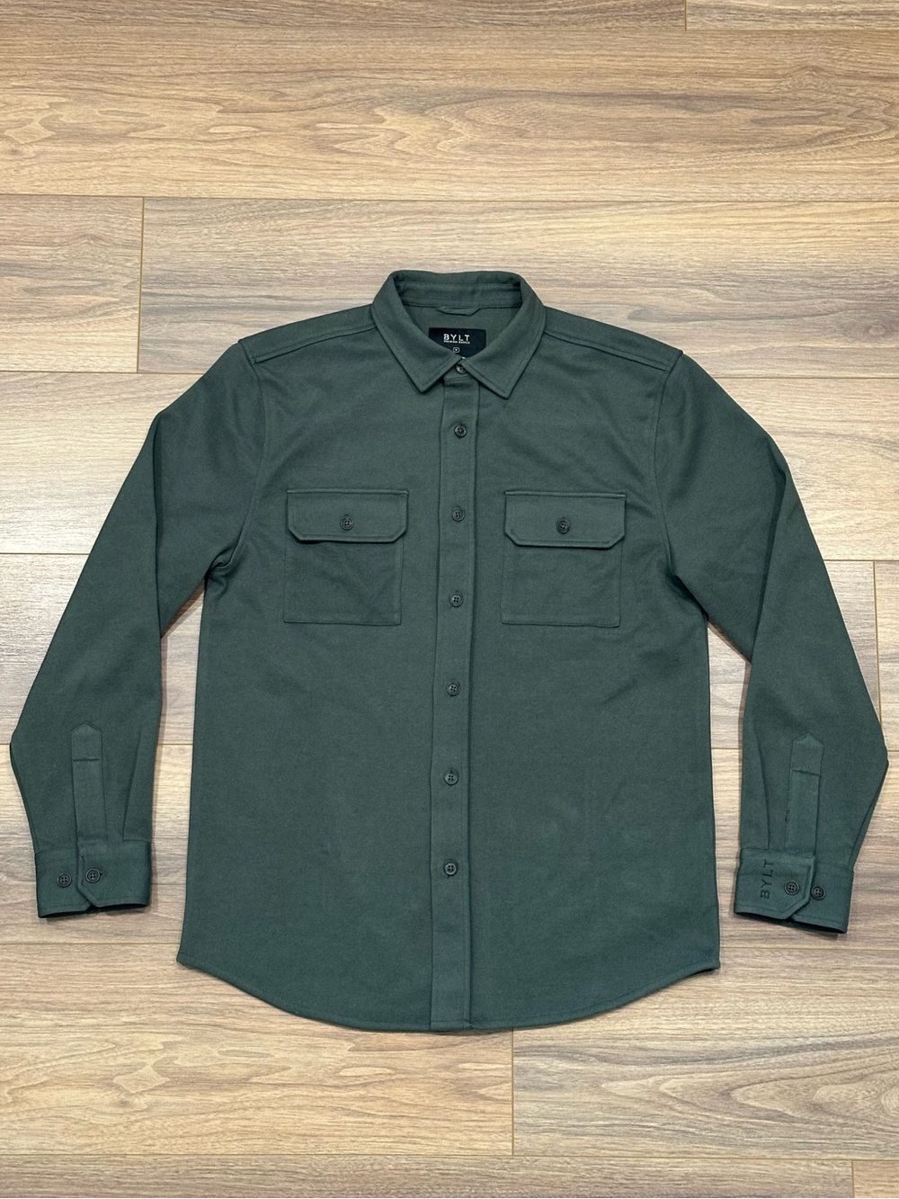 Bylt Coastal Overshirt in Green Size Medium